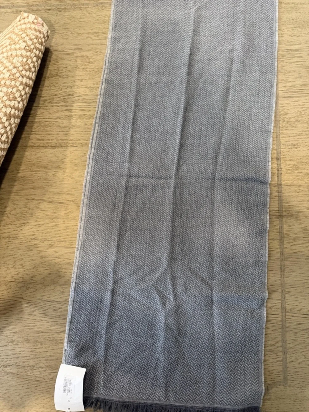 Valentino Gray Herringbone Men's Scarf